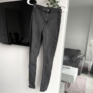 H&M Dark black grey skinny fit jean